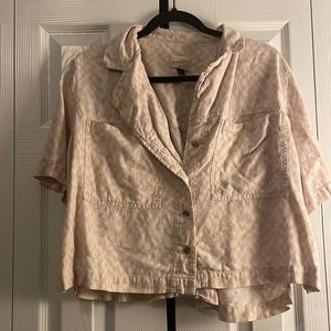 Checkered button down